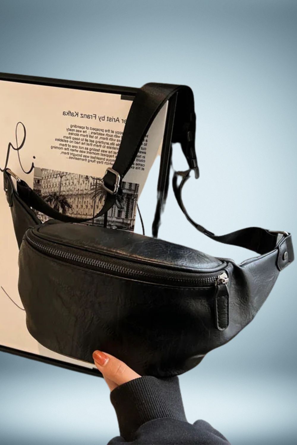 Sac Banane Cuir Noir Femme