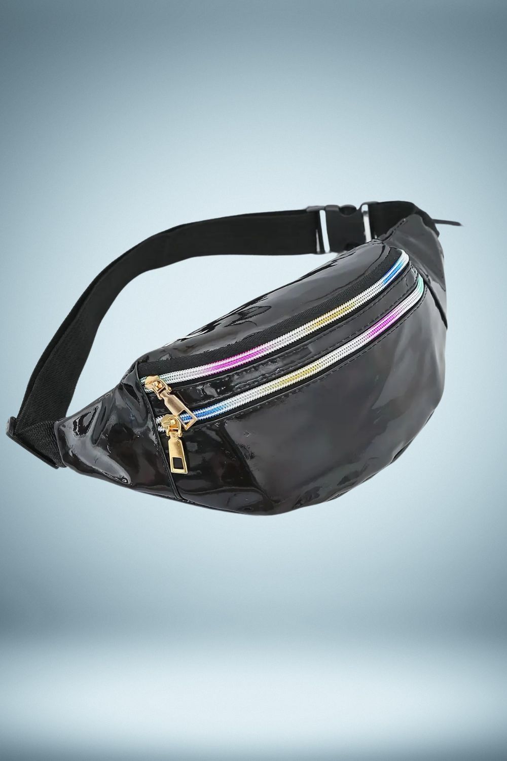 Sac Banane Femme Noir Brillant