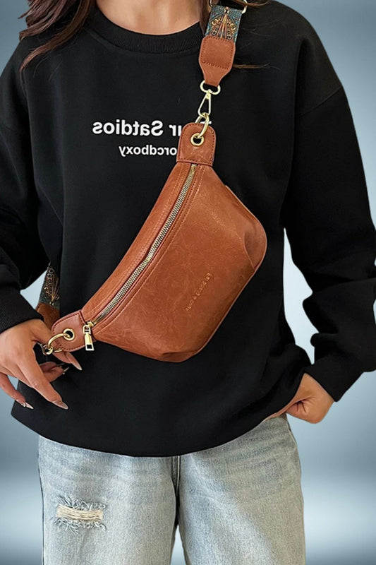 Grand Sac Banane Cuir Femme 1