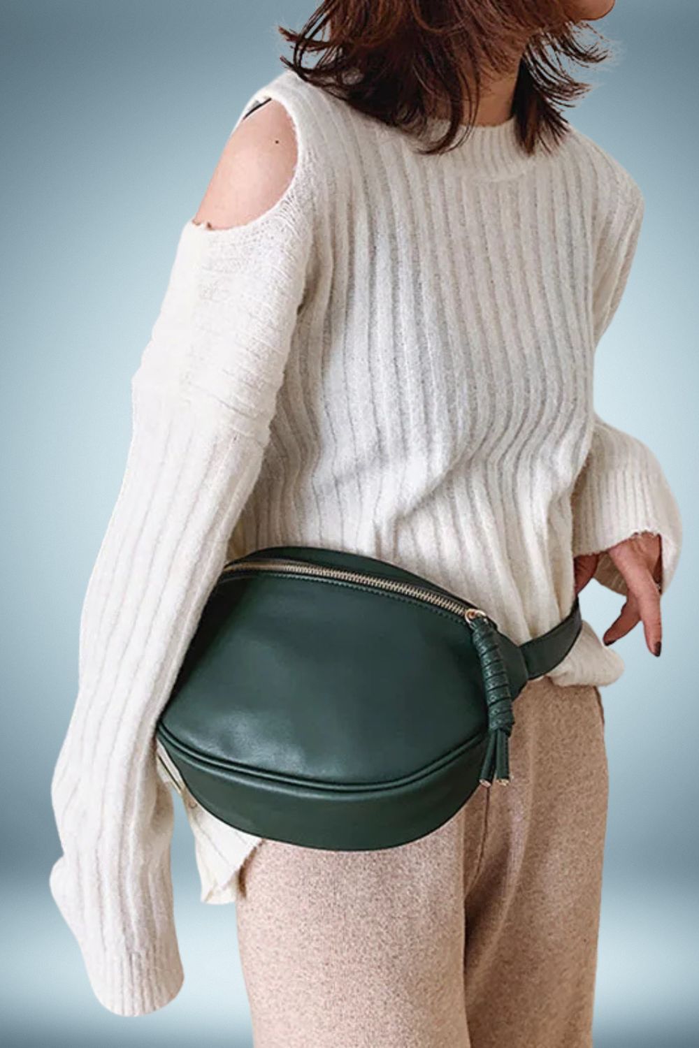Grand Sac Banane Noir Femme 2