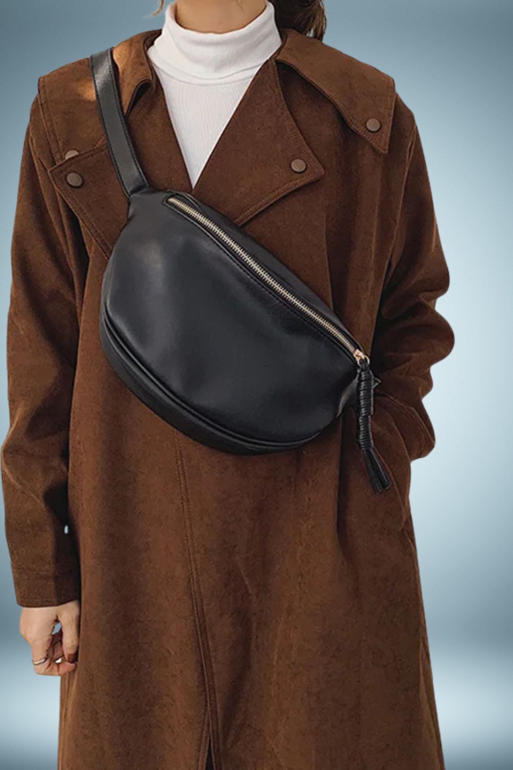 Grand Sac Banane Noir Femme 3
