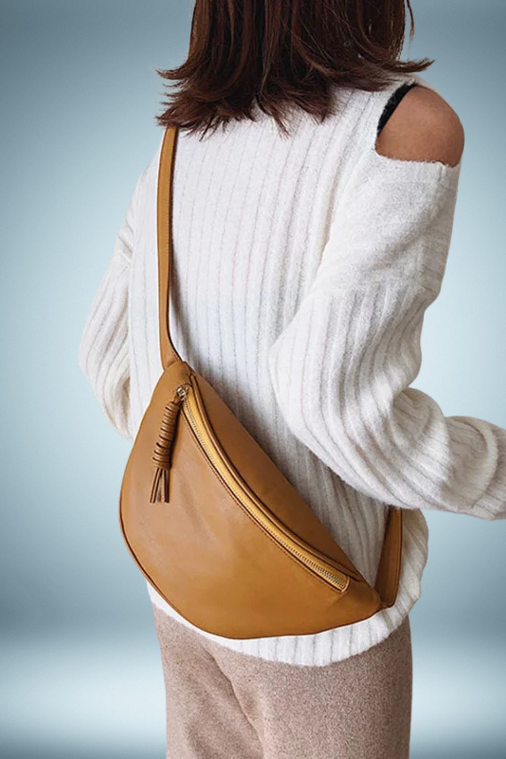Grand Sac Banane Noir Femme 4