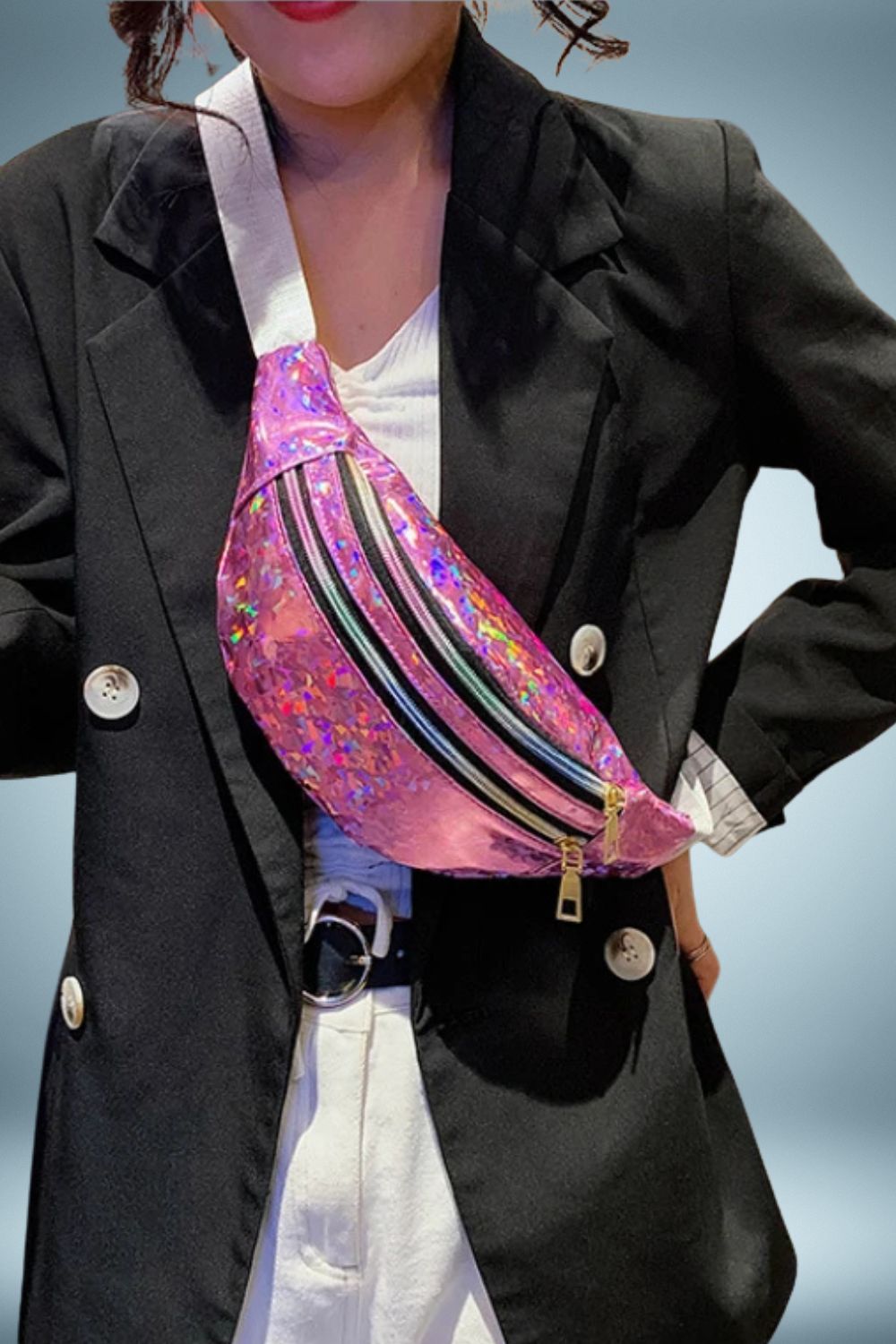 Sac Banane Bandouliere Femme Paillette 1
