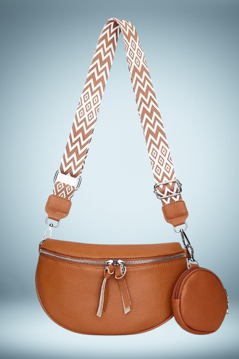 Sac Banane Cuir Marron Femme 3