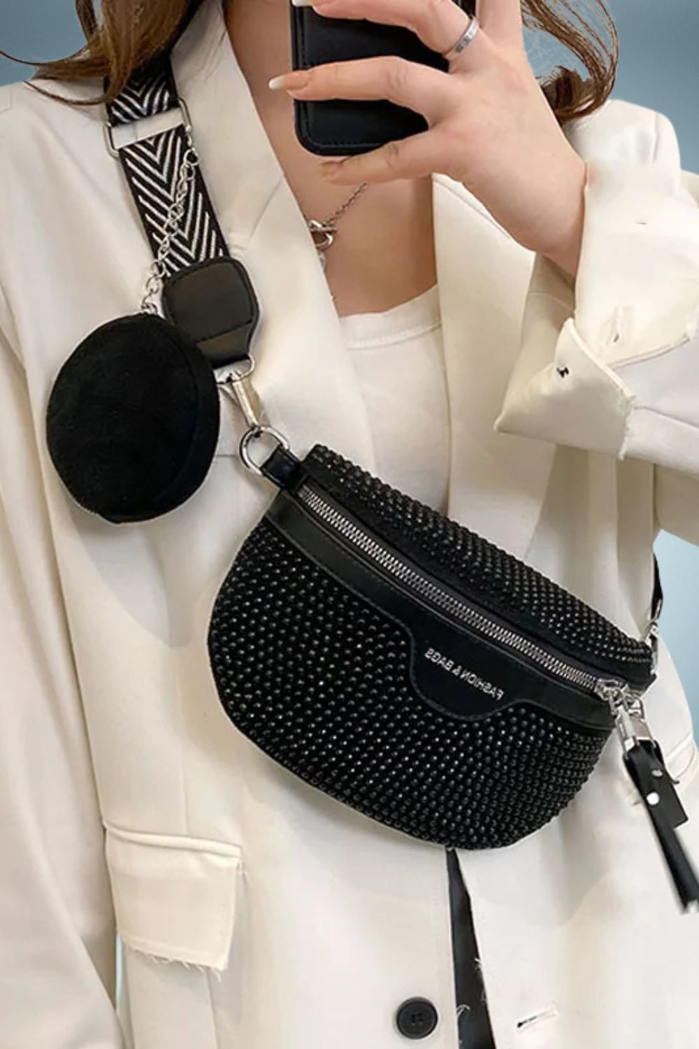 Sac Banane Cuir Paillete 2