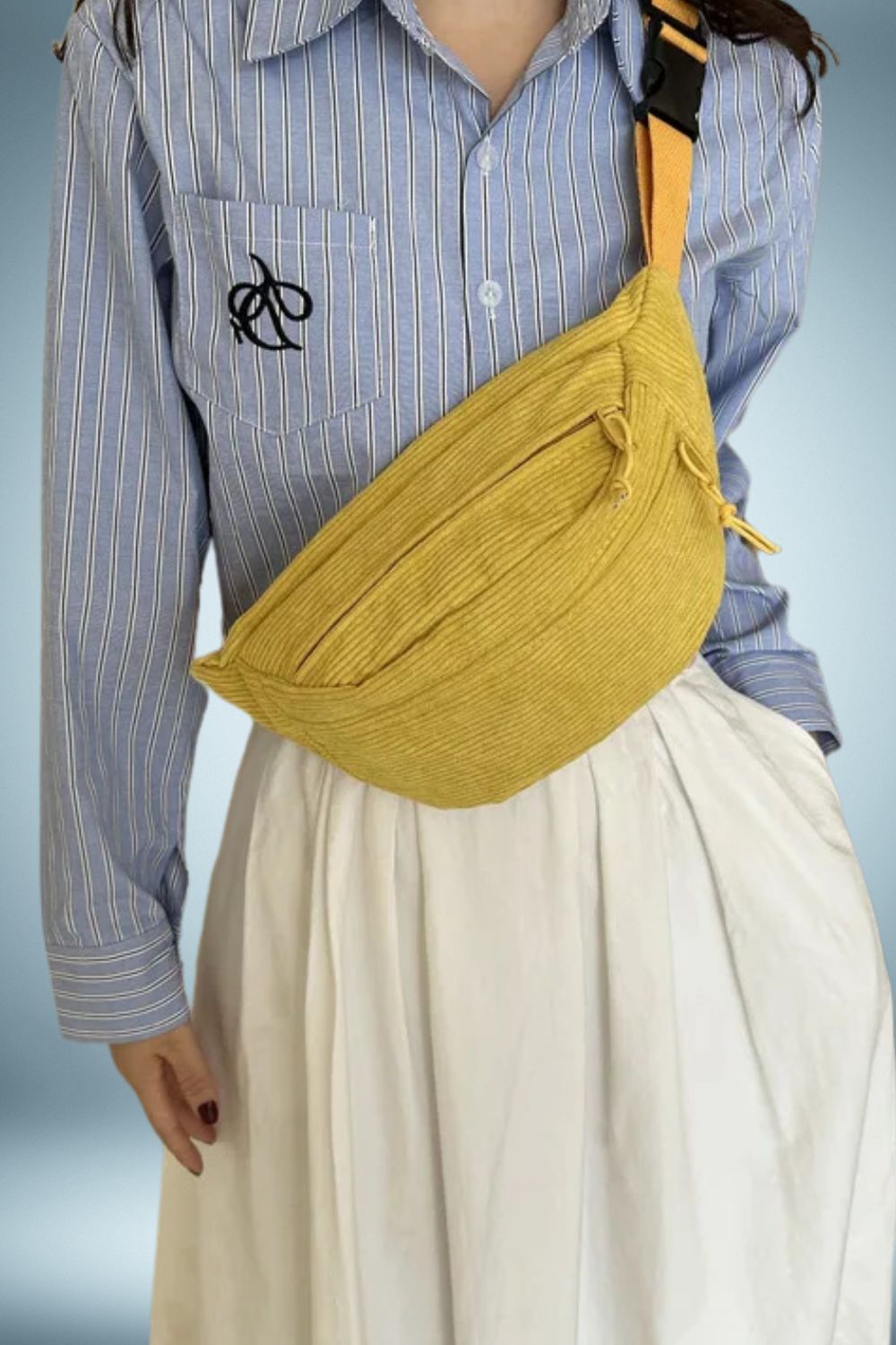 Sac Banane Femme Velours Cotele 1