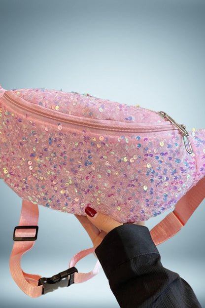 Sac Banane Rose Paillette 2