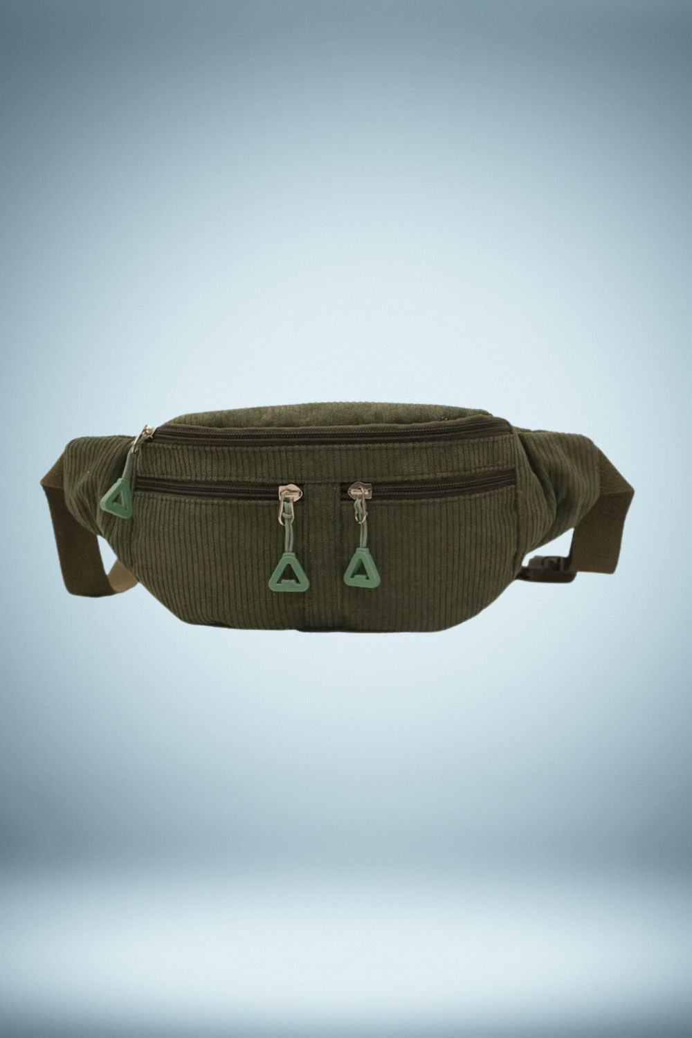 Sac Banane Velours Kaki Femme 2