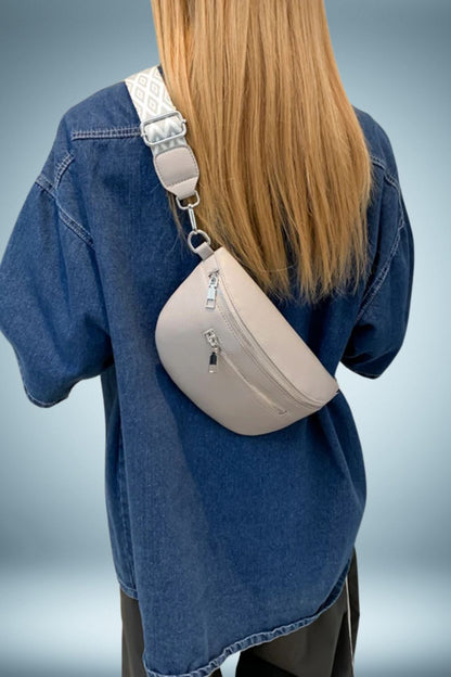 Sac Banane Cuir Beige 2