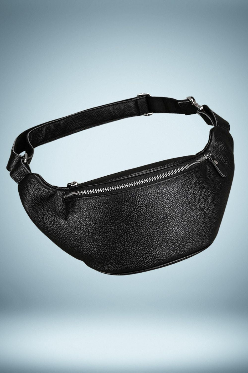 Sac Banane Cuir Noir Homme 5