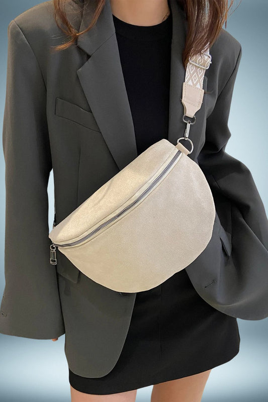 Sac Banane Daim Beige 1
