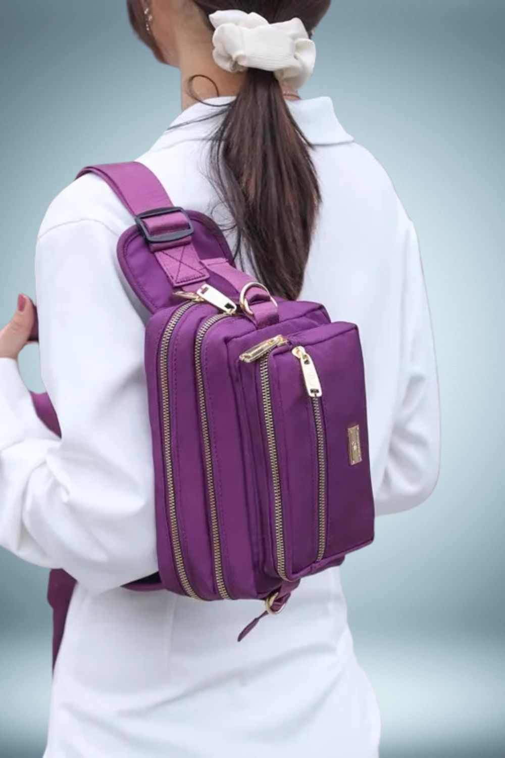 Sac Banane XL Femme Velours 12