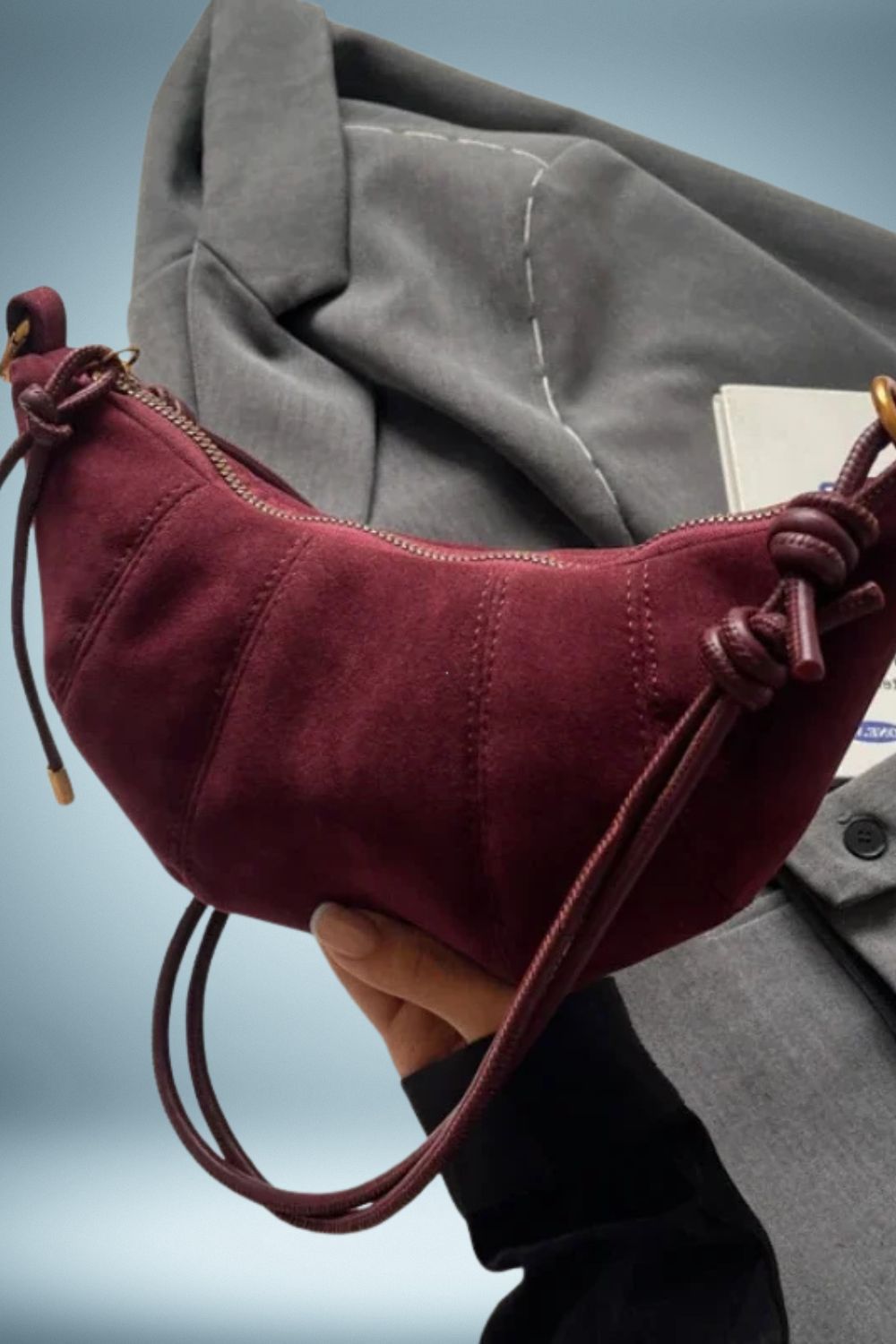 Sac a Main Banane Velours 11