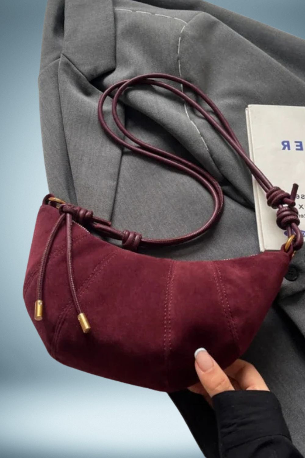 Sac a Main Banane Velours 7