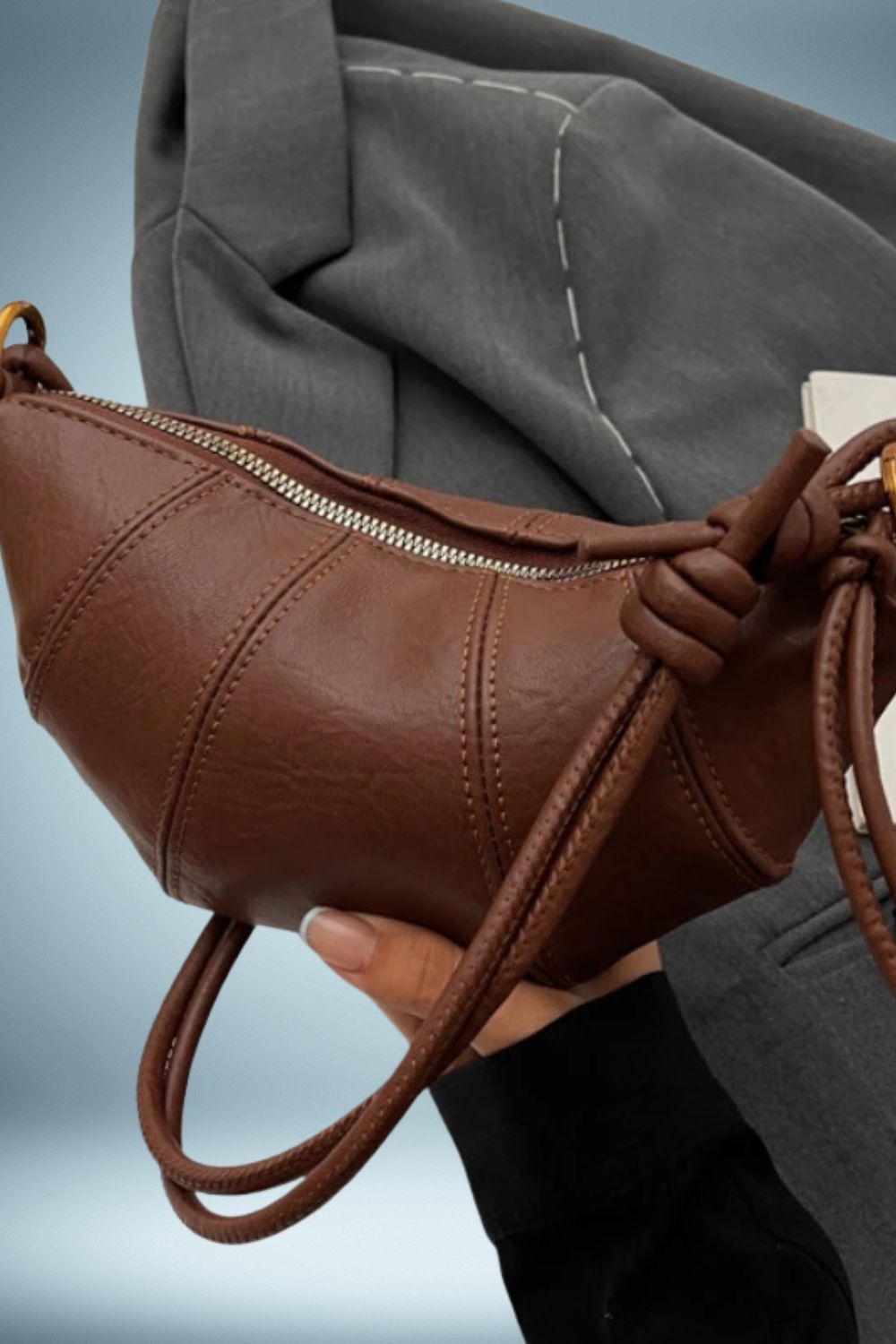 Sac a Main Banane Velours 8