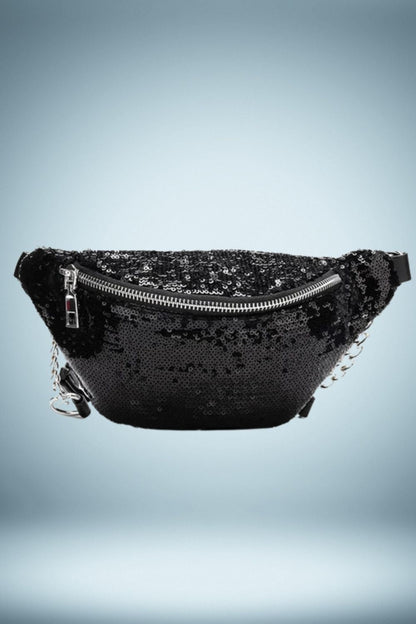 Sac Banane Femme Noir Paillette