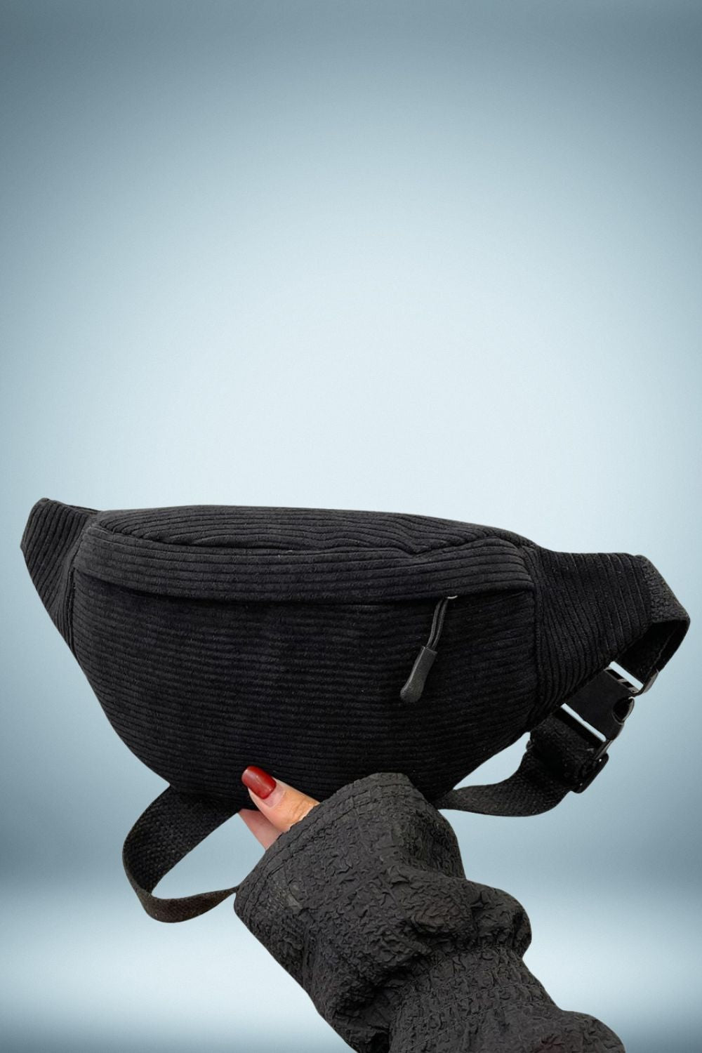Sac Banane Velours Noir