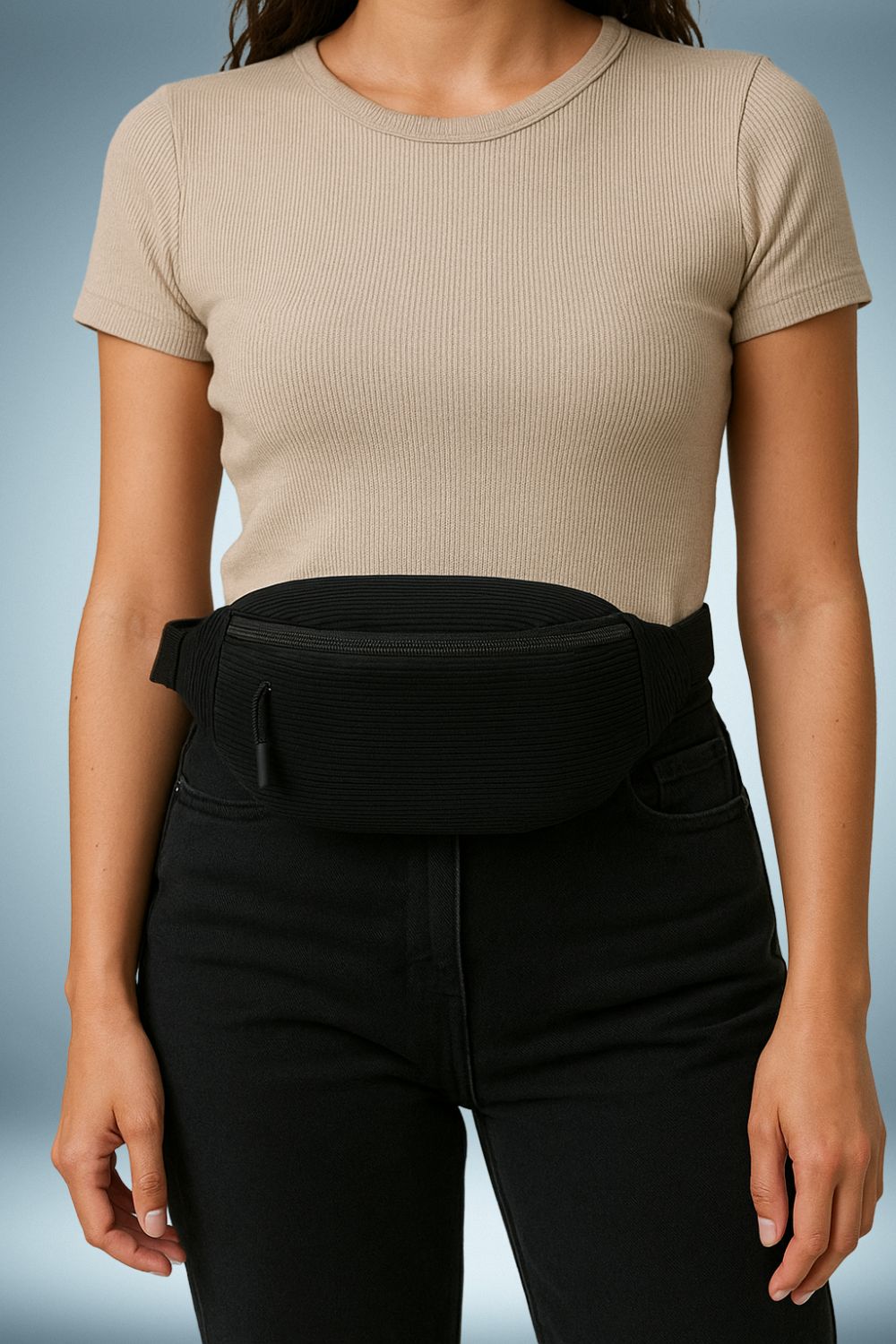 Sac Banane Velours Noir